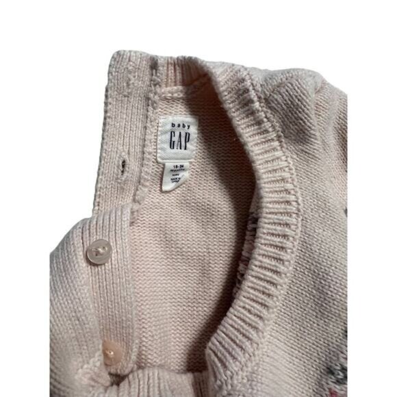 Baby GAP Fair Isle Nordic Sweater Dress Infant Girls Size 18-24 months - Picture 3 of 6